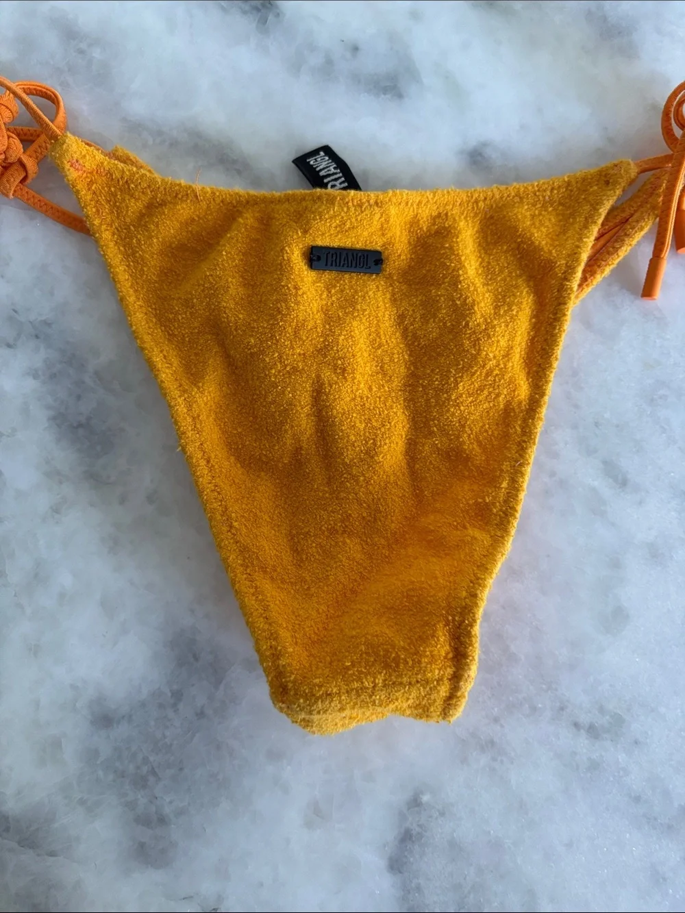 triangl swimwear Orange Velvet Tie-Side Bikini